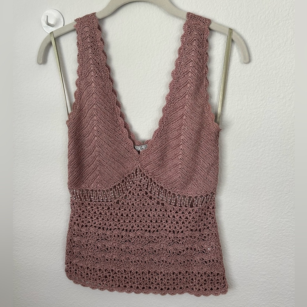 Pink Knit Sleeveless Top